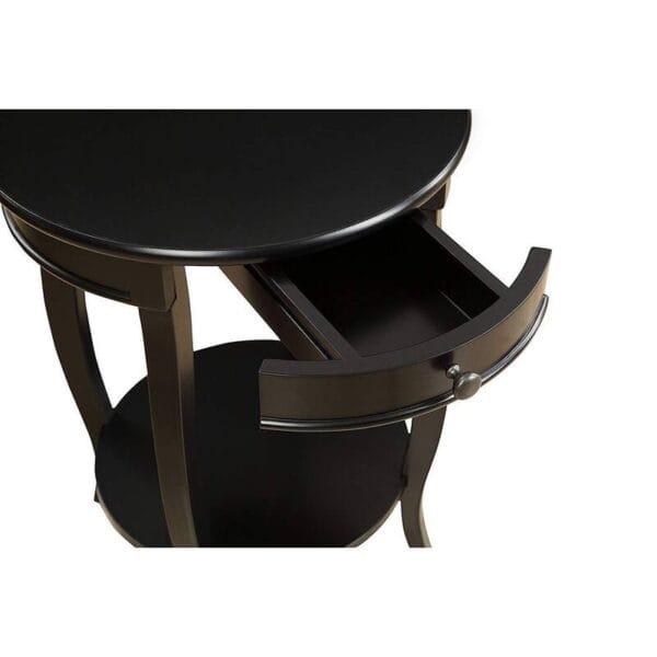 Seraphina Traditional Round Storage End Table