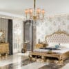 Aurum Grand Royal Baroque Gold King Bed