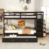 Everest Staircase Full over Full Bunk Bed