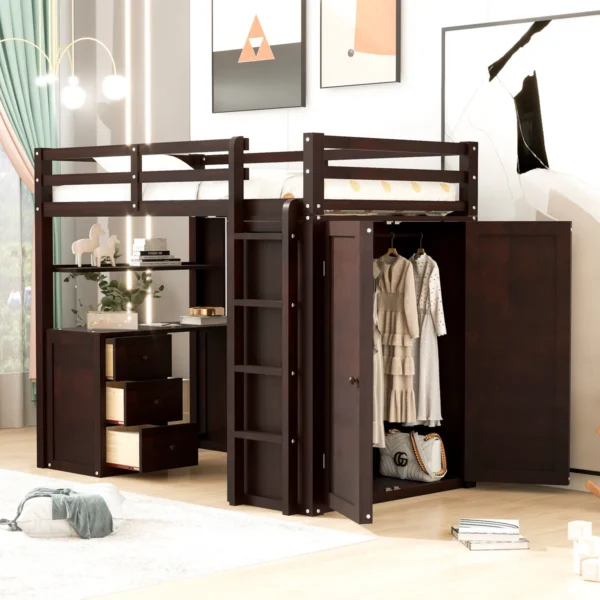 Frantell Ultimate Organization Twin Storage Loft Bed