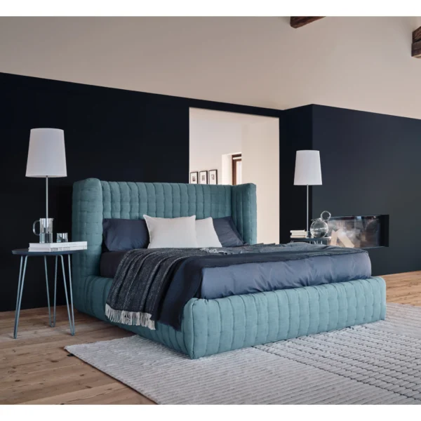 Terredelin Aramis Fluted Teal Velvet King Bed
