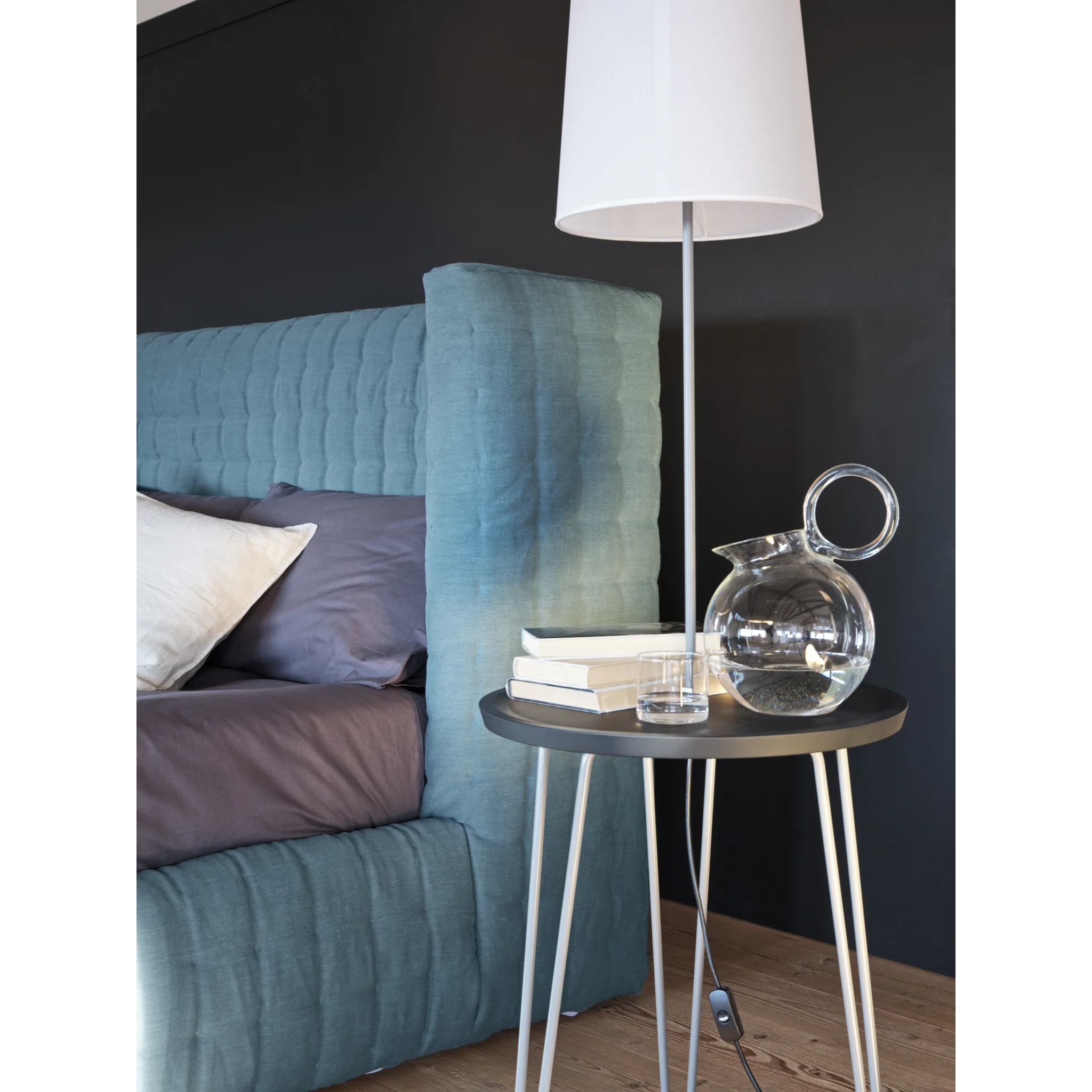 Terredelin Aramis Fluted Teal Velvet King Bed