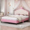 Regal Dreamer Princess Pink Velvet Bedroom Set