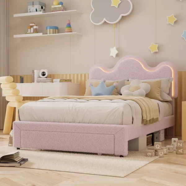Royal Starlight Dreamer LED Glow Storage Kids Platform Bed