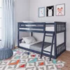 Luna Modern Navy Low Profile Bunk Bed for Kids