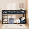Atlas Sleek Espresso Low Profile Bunk Bed
