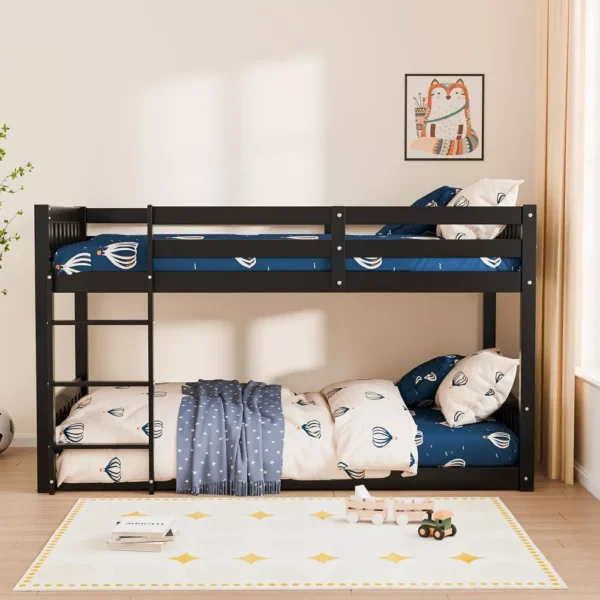 Atlas Sleek Espresso Low Profile Bunk Bed