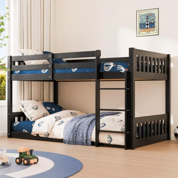 Atlas Sleek Espresso Low Profile Bunk Bed