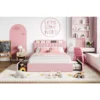 Starlight Serenity Pink Bouclé Upholstered Kids Bed