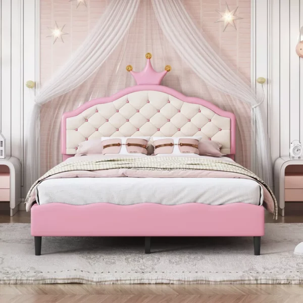 Regal Dreamer Princess Pink Velvet Bedroom Set