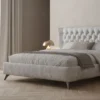 Giessegi Glam Tufted Velvet Grey King Bed