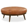 Gio Full-Grain Leather Ottoman