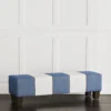 Halprin Striped Cotton Modern Upholstered Entryway Bench