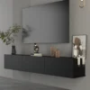 Hamman Minimalist Floating Black TV Stand