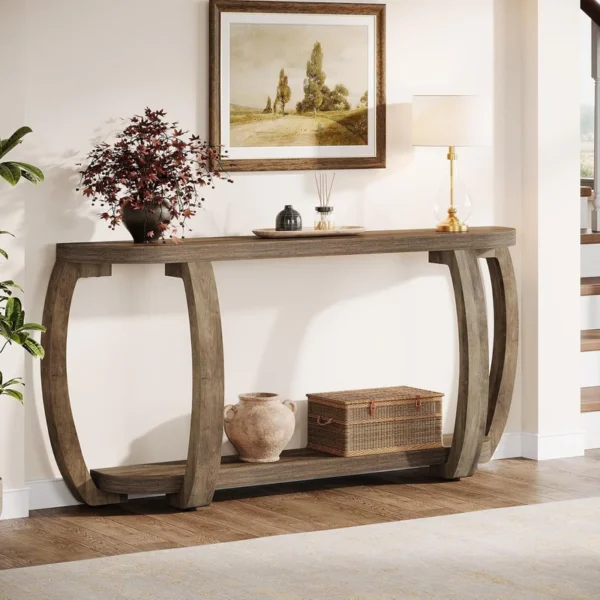 Hearthside Farmhouse Wooden Console Table