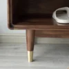 Heritage Walnut Artisan Entryway Storage Shoe Cabinet