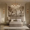 Isil Grand Fluted Velvet Beige King Bed