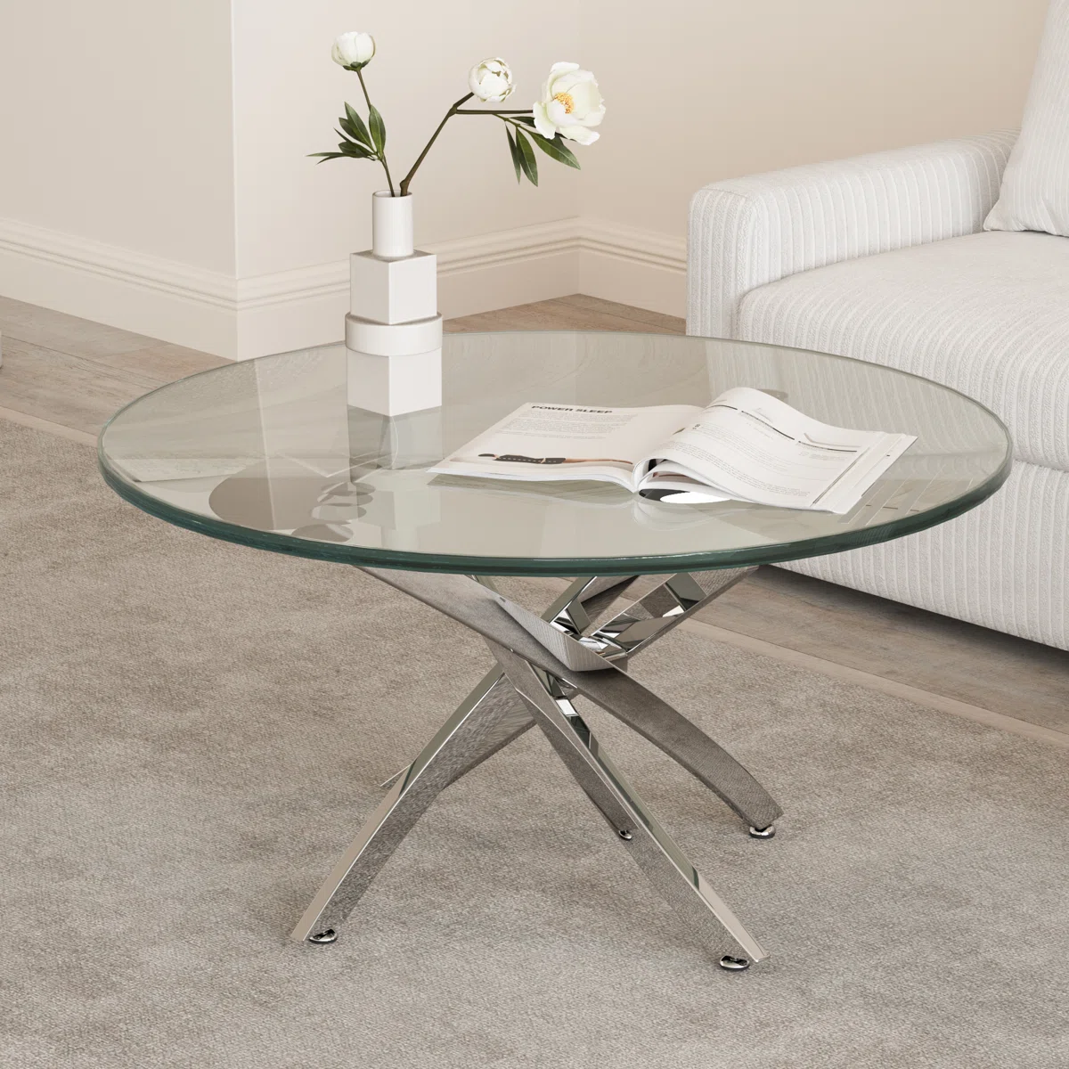 Landgraf Modern Glass Coffee Table