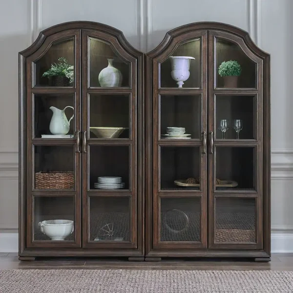 Provence Vintage Oak Modern Display Cabinet