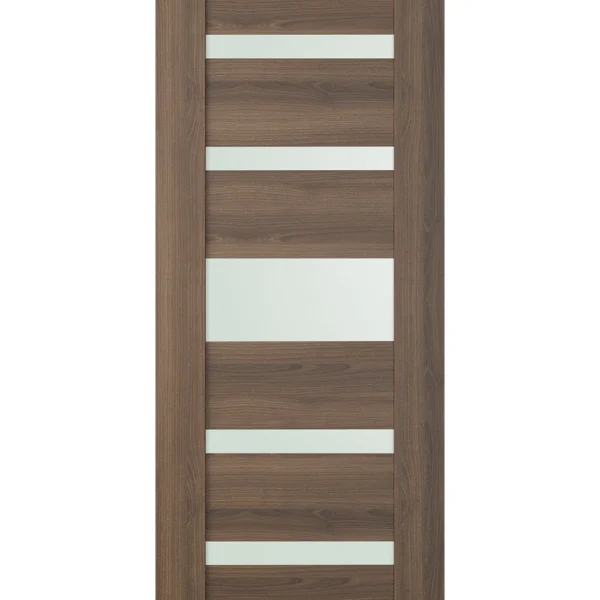 Linear Walnut Modern Interior Single Door