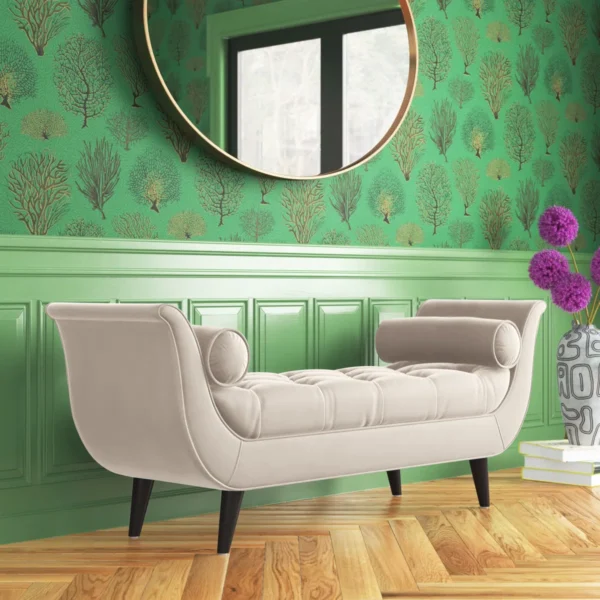 Lucien Luxury Velvet Entryway Settee Bench