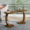 Luna Curve Mid-Century Modern C-Shaped Side Table