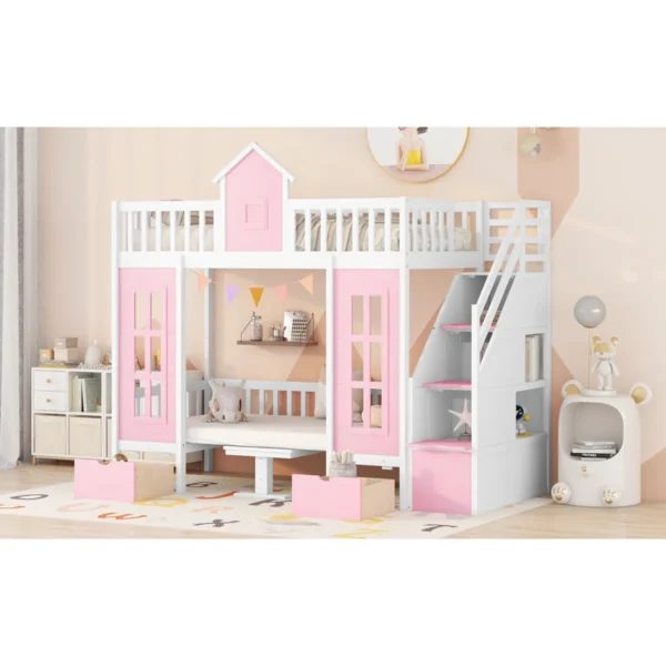 Luna Modern Space-Saving Low-Profile Bunk Bed