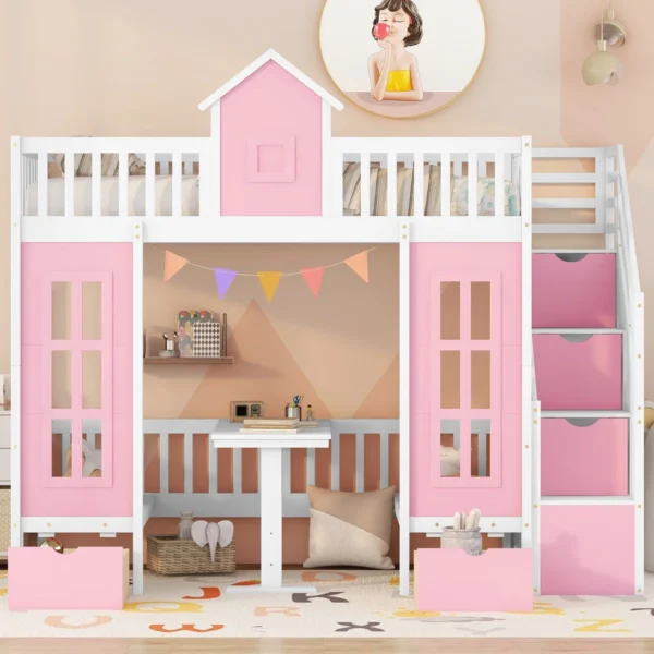 Luna Modern Space-Saving Low-Profile Bunk Bed