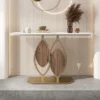 Luxury Faux Marble Modern Console Table