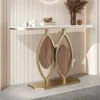 Luxury Faux Marble Modern Console Table