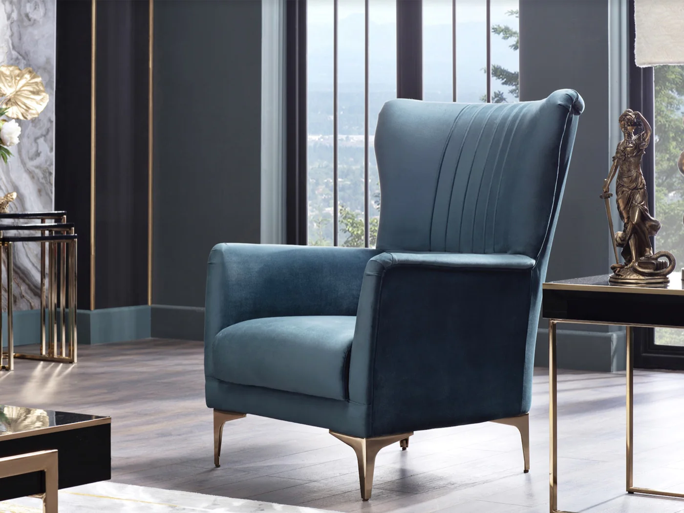 Majestic Serenity Premium Velvet Sofa