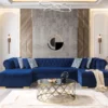 Majesty Royal Tufted Velvet Blue Sectional