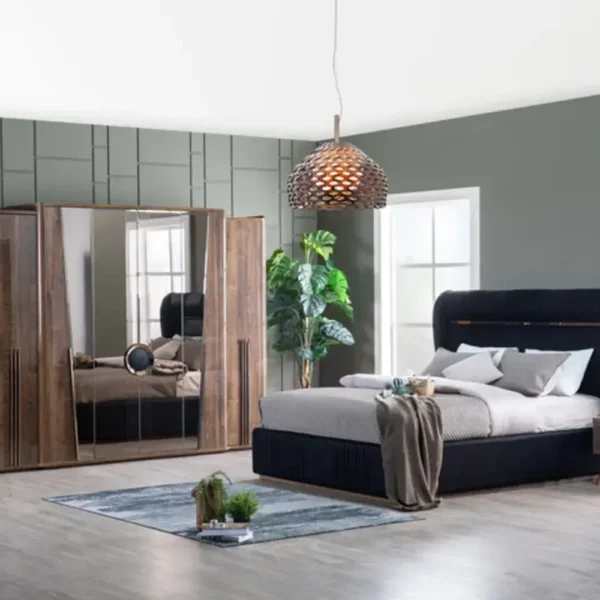 Malta Contemporary Channel Tufted King Bed