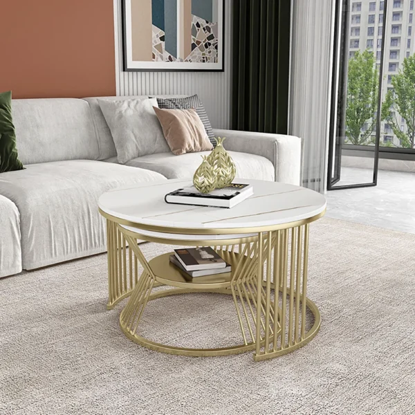 Marbella Coffee Table & Nesting Glass Center Table