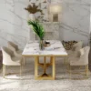 Visionnaire Kerwan Couture Black Marble Dining Table