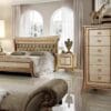 Melodia Classic Italian Gold Accent King Bedroom Set