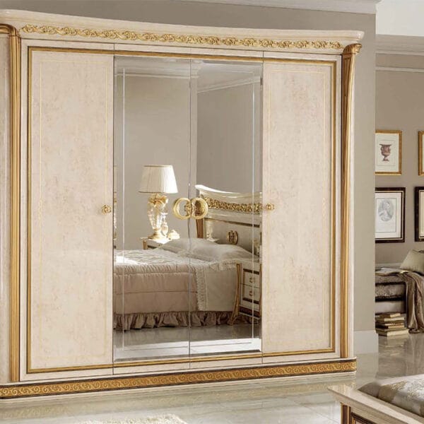 Melodia Classic Italian Gold Accent King Bedroom Set