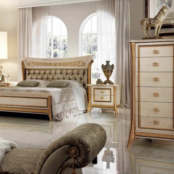 Melodia Classic Italian Gold Accent King Bedroom Set