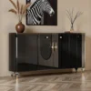 Milanese High-Gloss Onyx Premium Entryway Shoe Storage Cabinet