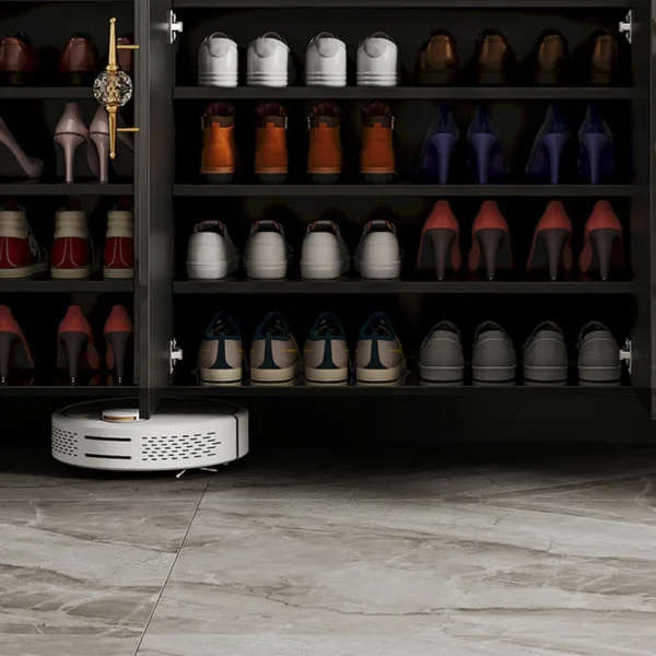 Milanese High-Gloss Onyx Premium Entryway Shoe Storage Cabinet