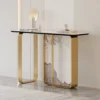 Minimalist Luxury Marble Entrance Console Table