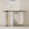 Minimalist Luxury Marble Entrance Console Table