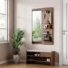 Modu-Slide Entryway Organizer Full Length Wall Mirror