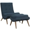 Modway Ramp Mid-Century Lounge Chair with Ottoman