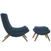 Modway Ramp Mid-Century Lounge Chair with Ottoman