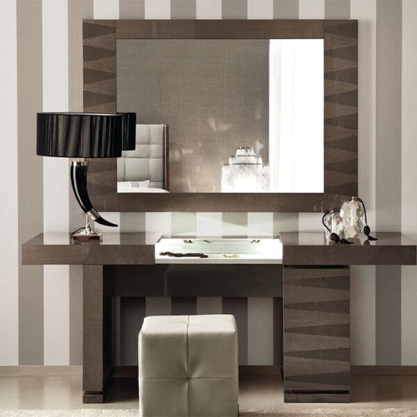 Monaco Elite Padded Geometric Grey King Bed