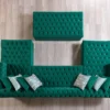 Emerald Grand Tufted Velvet Green Sectional
