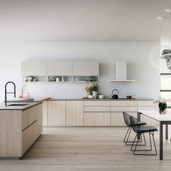 Nordic Calm Seamless Wood Modular Kitchen