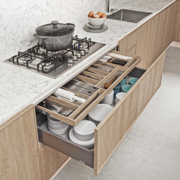 Nordic Calm Seamless Wood Modular Kitchen
