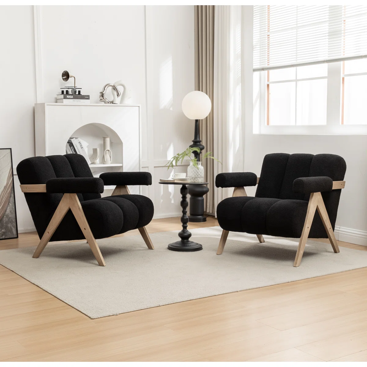 Nordic Zenith Bouclé Upholstered Accent Lounge Chair
